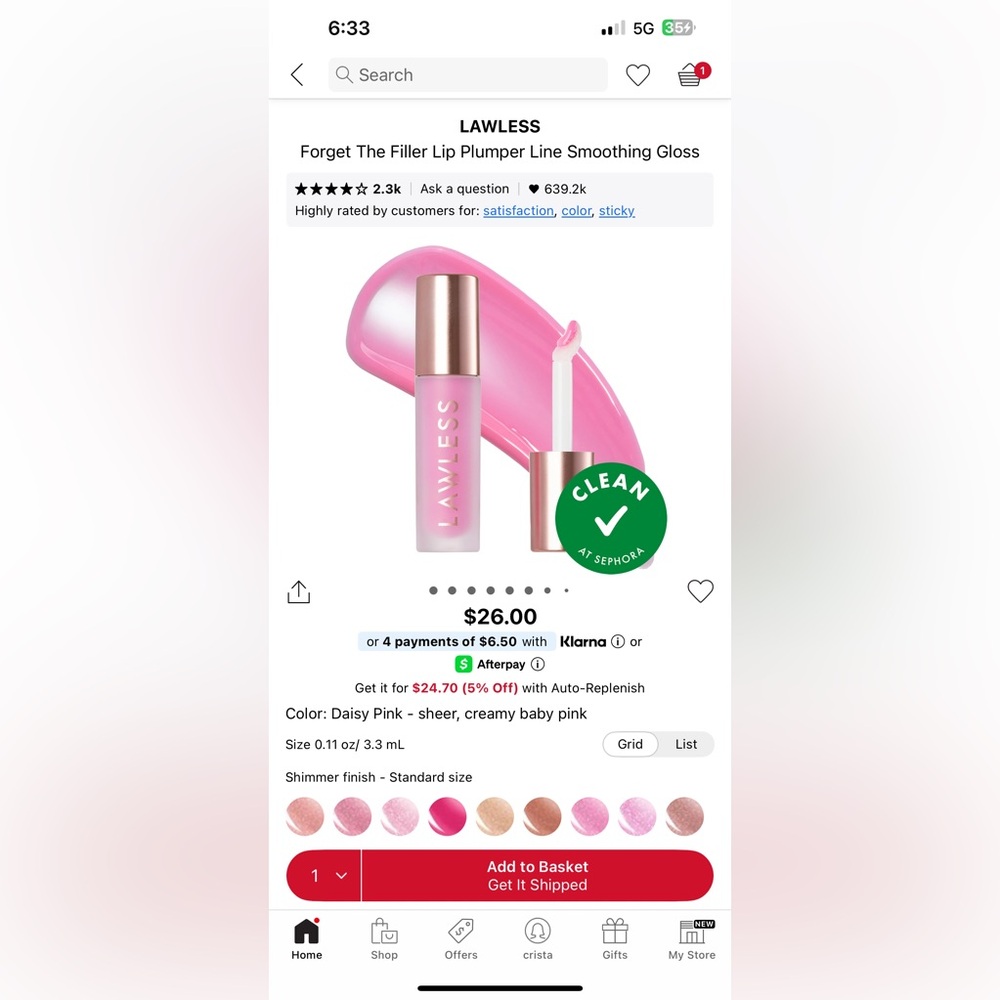 LAWLESS forget the filler lip plumping line smoothing gloss